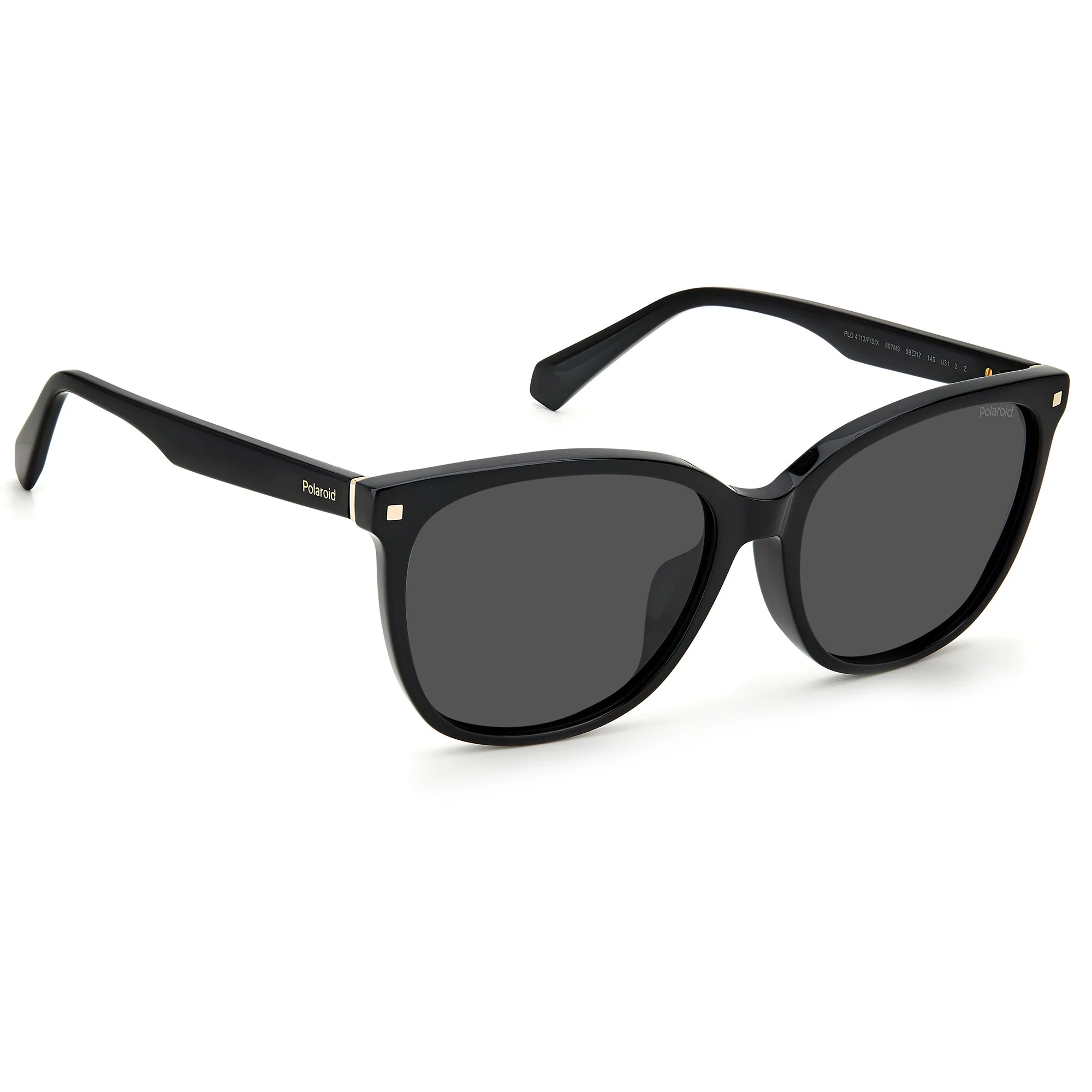 Polaroid  PLD 4113/F/S/807 59M9 (PLD72) Ladies Black Sunglasses - Image 3